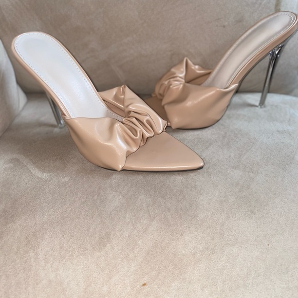 Women's nude stiletto sandals size 9 brand new - Picture 5 of 5